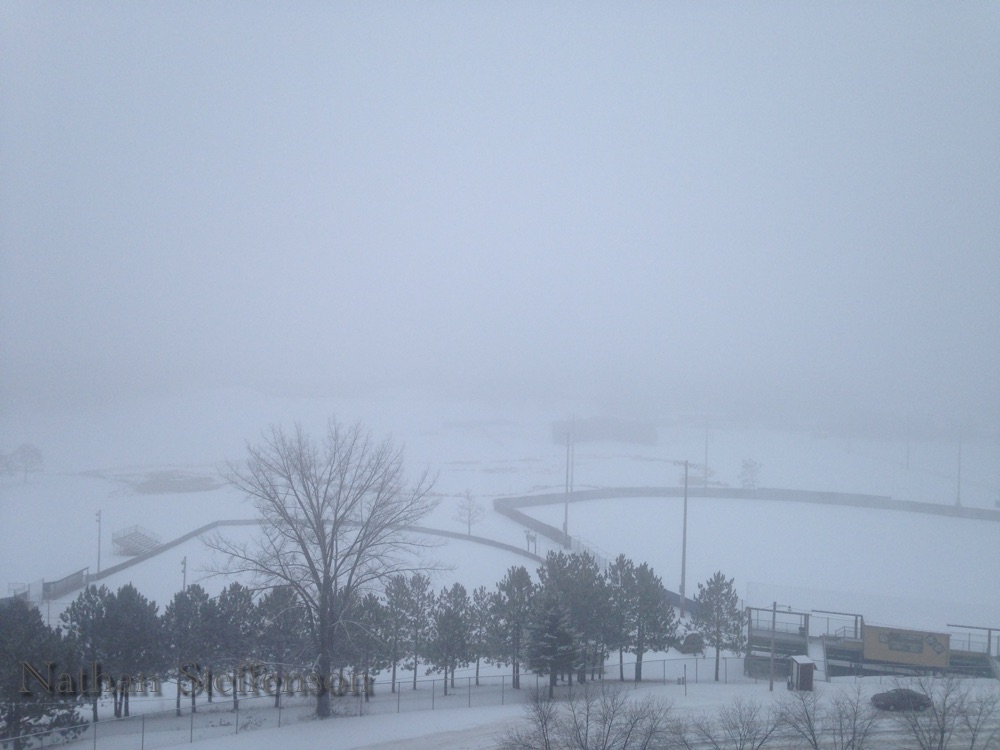 fog at about 9:28 in Brainerd MN Jan 7 2016