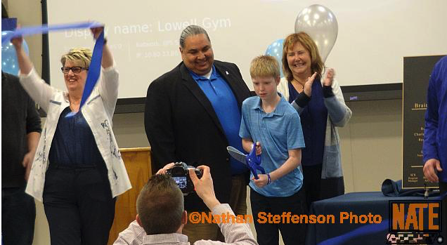 Lowell school ribbon cutting