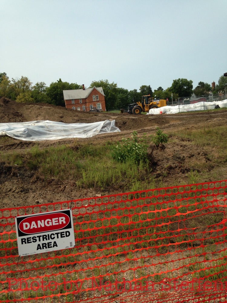 removing ground contaminants at old foundry site